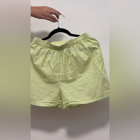 Vintage handmade Gingham lime green summer set | coord set - Picture 3 of 4